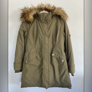 Jessica Simpson Olive Green Jacket with Leopard Lining